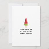 Watermelon Birthday Party Bedankkaart (Achterkant)