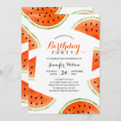 Watermelon Birthday Party Summer Beach Tropical Kaart (Voorkant / Achterkant)