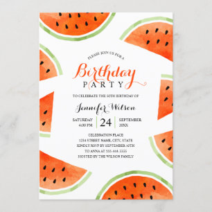 Watermelon Birthday Party Summer Beach Tropical Kaart