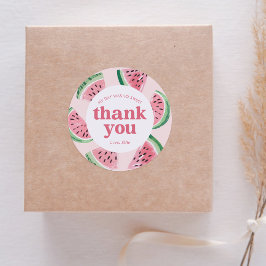 Watermelon Birthday Ronde Sticker
