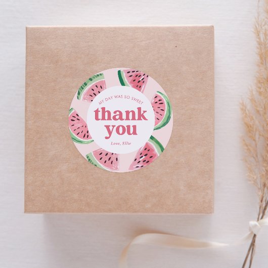 Watermelon Birthday Ronde Sticker