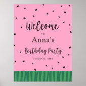 Watermelon Birthday Welcome Poster (Voorkant)