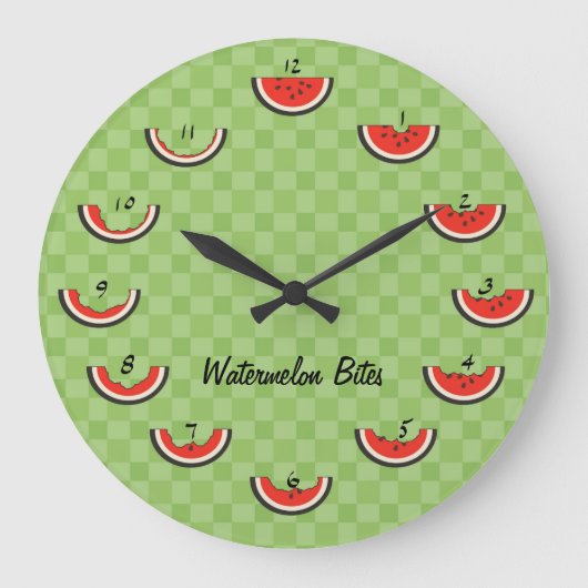 Watermelon Bites Clock Grote Klok (Voorkant)