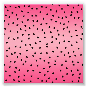Watermelon Black Seeds Summer Vibes Juicy Pink Foto Afdruk
