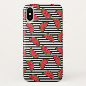 Watermelon Black & White Stripes Pattern Case-Mate iPhone Case (Achterkant)