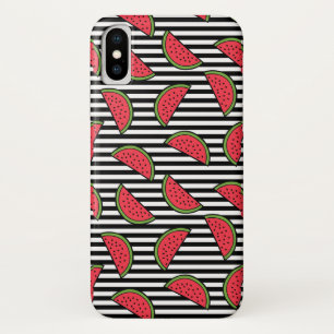 Watermelon Black & White Stripes Pattern Case-Mate iPhone Case