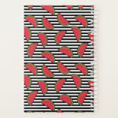 Watermelon Black & White Stripes Pattern Planner (Achterkant)