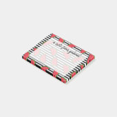 Watermelon Black & White Stripes Pattern Post-it® Notes (Schuin)