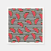 Watermelon Black & White Stripes Pattern Servet (Voorkant)