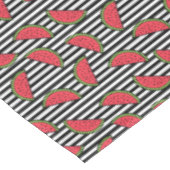 Watermelon Black & White Stripes Pattern Tafelkleed (Gekanteld)