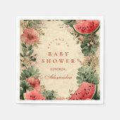 Watermelon Botanical Garden Baby Shower Servet (Voorkant)