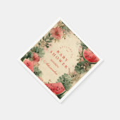 Watermelon Botanical Garden Baby Shower Servet (Hoek)