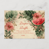 Watermelon Botanical Garden Diapper Raffle  Informatiekaartje (Voorkant)