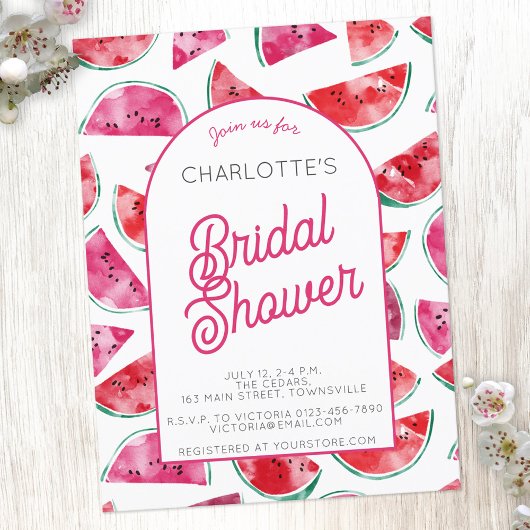 Watermelon Bridal Shower Briefkaart