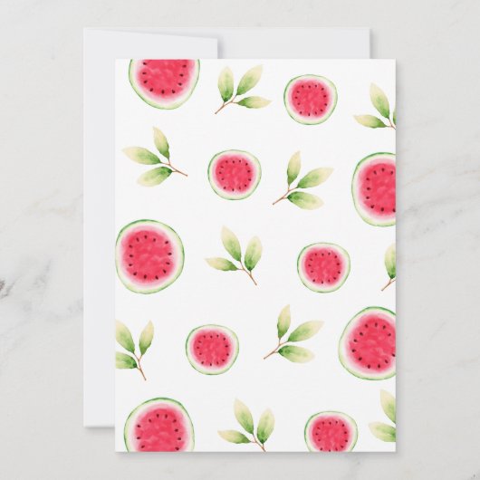 Watermelon Bridal Shower Kaart (Achterkant)