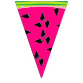 Watermelon Bunting Banner Pink Green Party Decor (Tweede vlag)