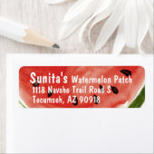 Watermelon Business Produce Return Address Etiket (Insitu)