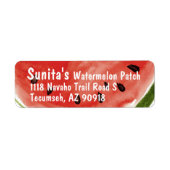 Watermelon Business Produce Return Address Etiket (Voorkant)