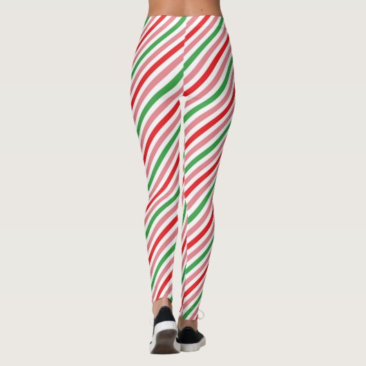 Watermelon Candy Cane Pattern Leggings (Achterkant)