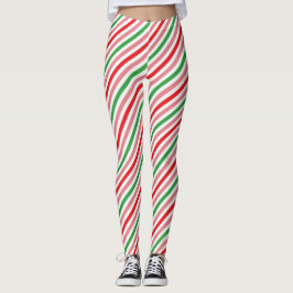 Watermelon Candy Cane Pattern Leggings
