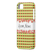 Watermelon Check Jouw naam iPhone hoesje (Achterkant Links)
