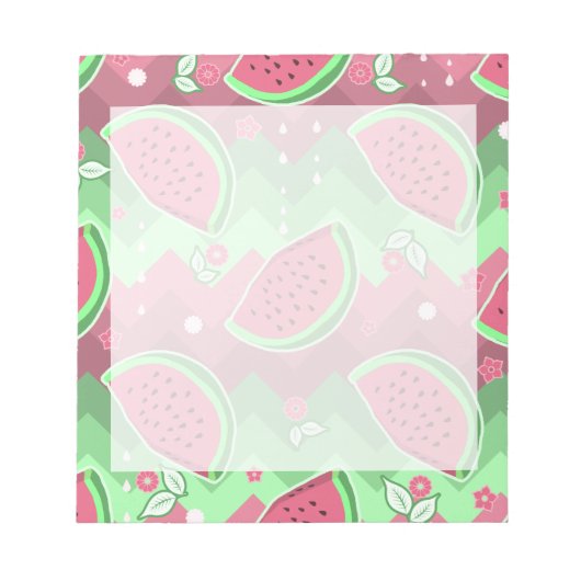 Watermelon Chevron Pattern Notitieblok (Voorkant)