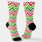 Watermelon Chevron Pattern Socks Sokken (Gebogen)