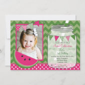 Watermelon Chevron Pendants Party Birthday Kaart (Voorkant)