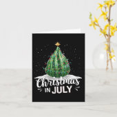 Watermelon Christmas Tree Christmas In July Summer Kaart (Gele Bloem)
