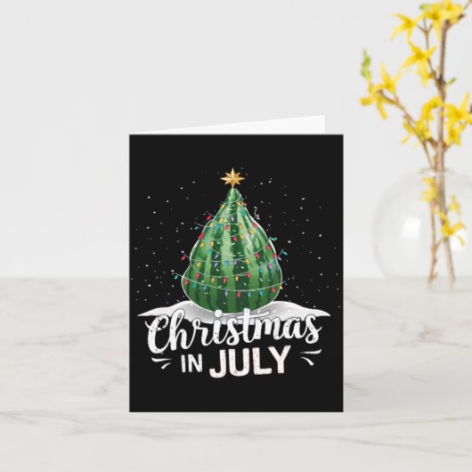 Watermelon Christmas Tree Christmas In July Summer Kaart (Gele Bloem)