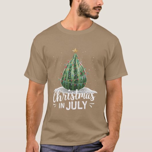 Watermelon Christmasree Christmas In July Summer f T-shirt (Voorkant)