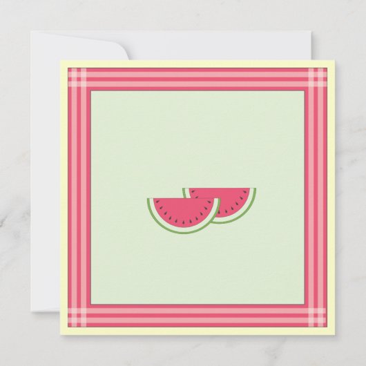 Watermelon Cookout Picnic Uitnodiging (Achterkant)