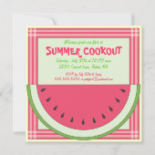 Watermelon Cookout Picnic Uitnodiging (Voorkant)