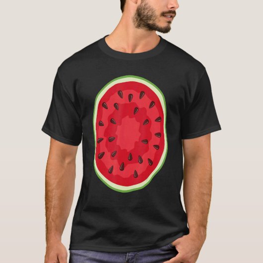 Watermelon Costume Crew Halloween Costume Frui T-shirt (Voorkant)