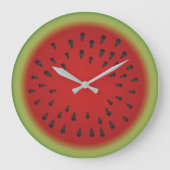 Watermelon Cutaway Round Clock Grote Klok (Voorkant)