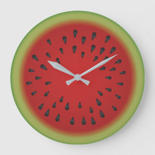 Watermelon Cutaway Round Clock Grote Klok