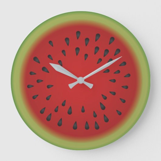 Watermelon Cutaway Round Clock Grote Klok (Voorkant)