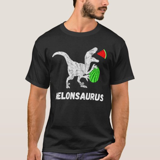 Watermelon Dinosaurs Funny Melon Dino Summer Fruit T-shirt (Voorkant)