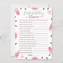 Watermelon Een In Een Meloen 1e Verjaardag Trivia 