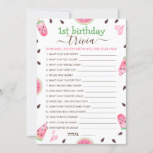 Watermelon Een In Een Meloen 1e Verjaardag Trivia 