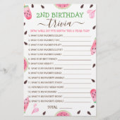 Watermelon een in een meloen 2e verjaardag trivia (Voorkant)