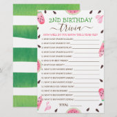 Watermelon een in een meloen 2e verjaardag trivia (Voorkant / Achterkant)