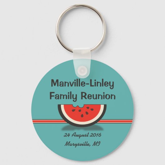Watermelon Family Reunion Souvenir Sleutelhanger (Voorkant)
