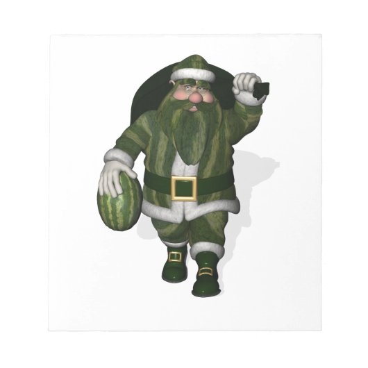 Watermelon Farmer Santa Claus Notitieblok (Voorkant)
