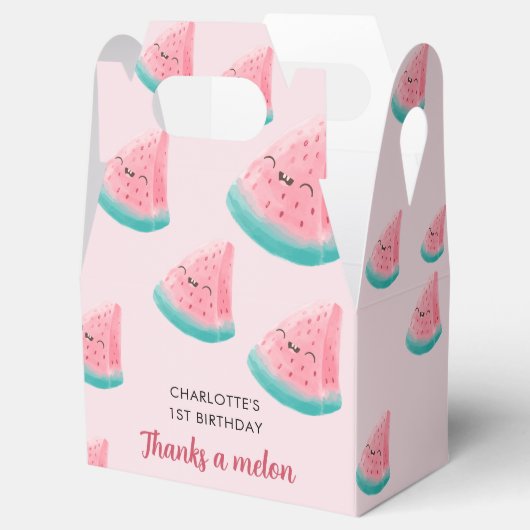 Watermelon First Birthday Bedankt a Melon Bedankdoosjes (Geopend)