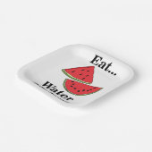 Watermelon Fruit Funny Tropical Summer Party Papieren Bordje (Gebogen)