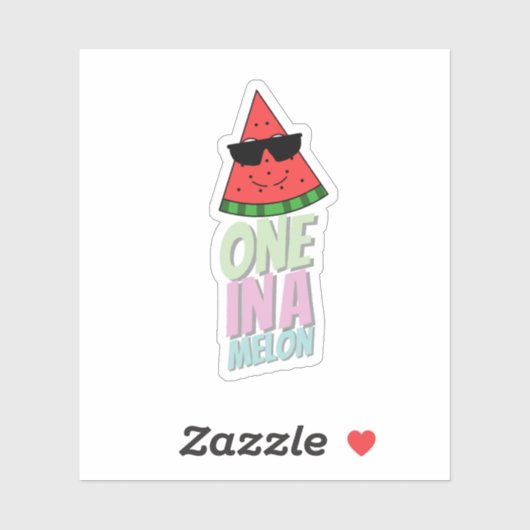 Watermelon fun food themed Sticker  (Vel)