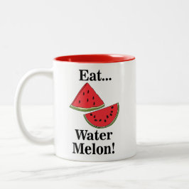 Watermelon Funny Summer Fruit Tweekleurige Koffiemok