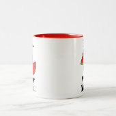 Watermelon Funny Summer Fruit Tweekleurige Koffiemok (Center)