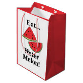 Watermelon Funny Tropical Summer Fruit Medium Cadeauzakje (Achterkant Gekanteld)